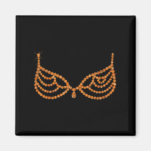 Aimant Conception de soutien-gorge orange Halloween Costu