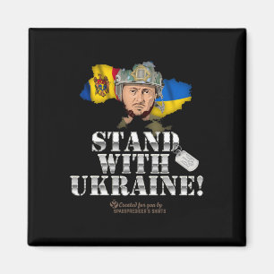 Aimant Conception de soutien Ukraine Moldavie Zelensky St