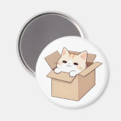 Aimant Conception de sticker Kawaii Chat Mignon dans une (Recto/Verso)