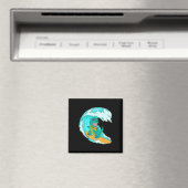 Aimant Conception de surf cool pour hommes femmes surfeur (In Situ (Lave-vaisselle))