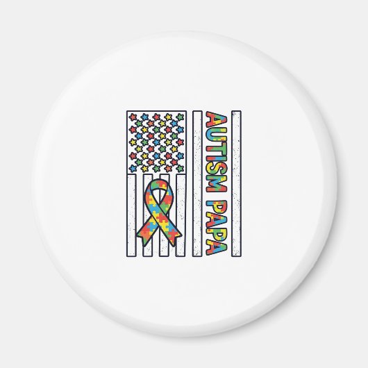Aimant Conception de t-shirt avec ruban et pièce de puzzl (Devant)