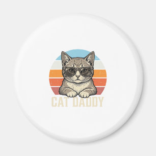 Aimant Conception de T-shirt Chat Daddy Vintage Sunset Co