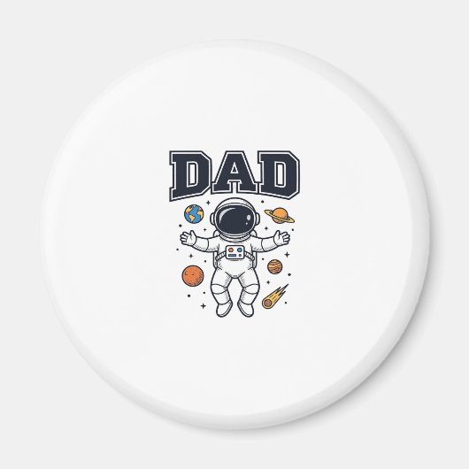 Aimant Conception de T-shirt Vector Space Astronaute Papa (Devant)