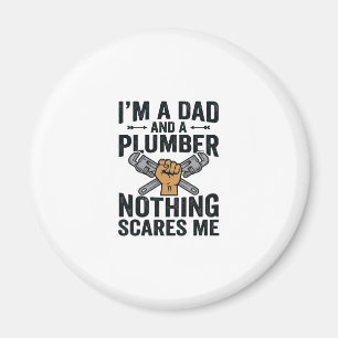 Aimant Conception de t-shirt vintage Papa Plombier Rien n