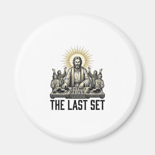 Aimant Conception de t-shirt vintage religieux DJ The Las