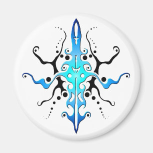 Aimant Conception de tatouage tribal de masque abstrait -