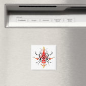 Aimant Conception de tatouage tribal de masque abstrait - (In Situ (Lave-vaisselle))