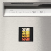 Aimant Conception de texte de Sushi (In Situ (Lave-vaisselle))