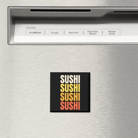 Aimant Conception de texte de Sushi (In Situ (Lave-vaisselle))