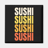 Aimant Conception de texte de Sushi (Devant)
