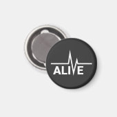 Aimant Conception de texte en temps de coeur vive (Recto/Verso)