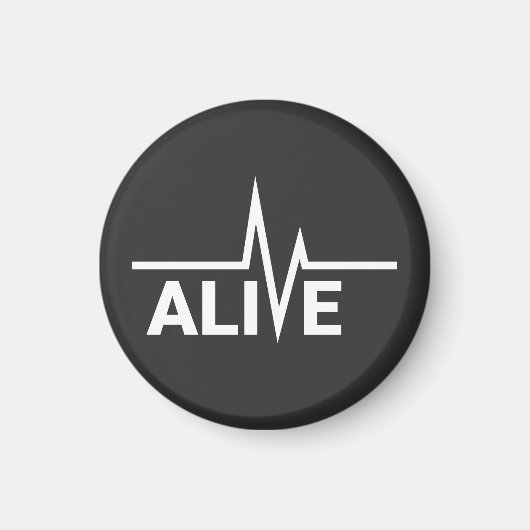 Aimant Conception de texte en temps de coeur vive (Devant)