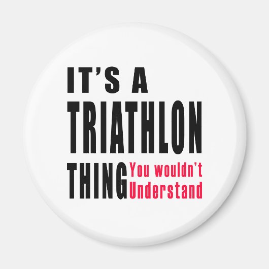 Aimant Conception de thèmes de triathlon (Devant)