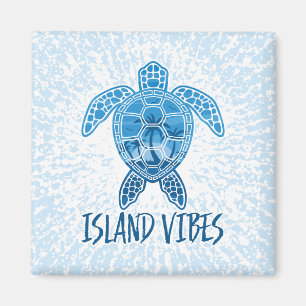 Aimant Conception de tortue de mer au coucher de soleil t