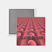 Aimant Conception de Tourbillon de Rose - Passion Créativ (Recto/Verso)