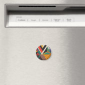 Aimant Conception de triangles de couleurs vives avec mot (In Situ (Lave-vaisselle))