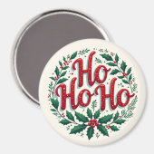 Aimant Conception de typographie de couronne de Noël Ho H (Recto/Verso)