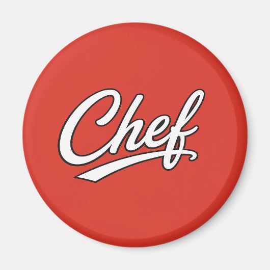 Aimant Conception de typographie de script de chef minima (Devant)