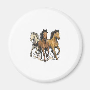 Aimant Conception de vecteur d'art de chevaux de course v