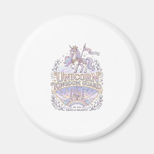 Aimant Conception de vecteur de cadeau de licorne Wanderl (Devant)