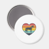 Aimant Conception de vecteur de cheval de coeur de couche (Recto/Verso)