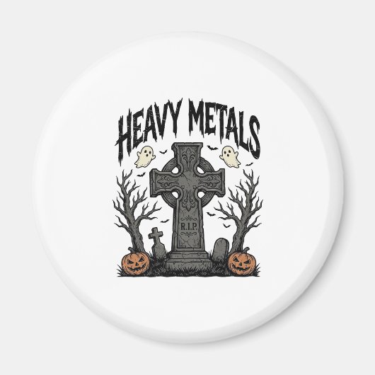Aimant Conception de vecteur de cimetière d'Halloween de  (Devant)