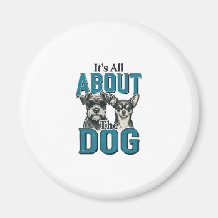 Aimant Conception de vecteur de citation d'amant de chien