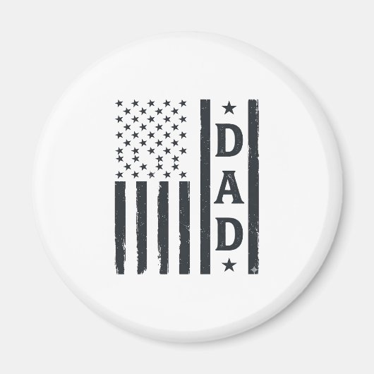Aimant Conception de vecteur de drapeau américain de papa (Devant)