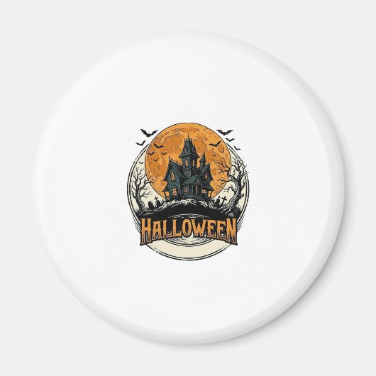 Aimant Conception de vecteur de maison hantée Halloween v (Devant)