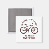 Aimant Conception de vélo Cool - Deux roues font bouger l (Recto/Verso)