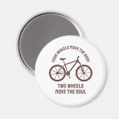 Aimant Conception de vélo cool - Deux roues qui font boug (Recto/Verso)