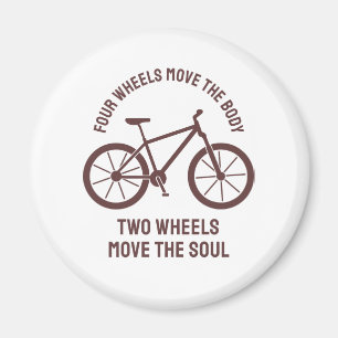Aimant Conception de vélo cool - Deux roues qui font boug