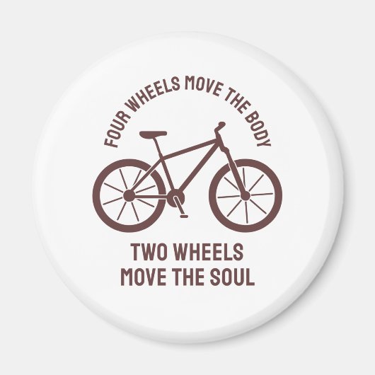 Aimant Conception de vélo cool - Deux roues qui font boug (Devant)
