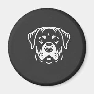 Aimant Conception de visage de Rottweiler minimaliste � A