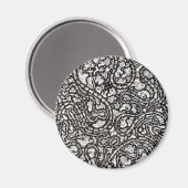 Aimant Conception de visages étranges de dessin animé tor (Recto/Verso)