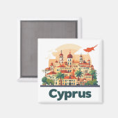 Aimant Conception de voyage pour l'île de Chypre 🗺️ (Recto/Verso)