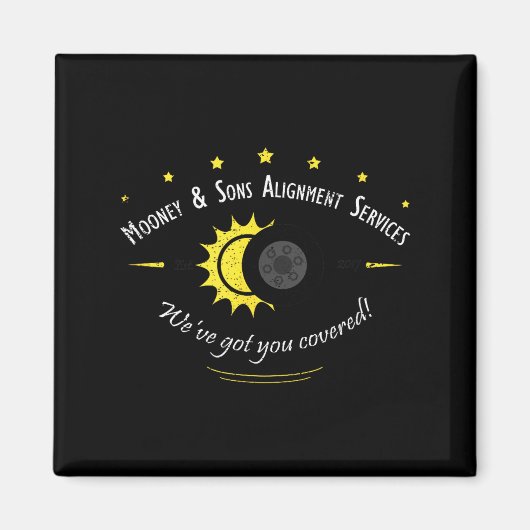 Aimant Conception d'éclipse solaire pour les fans de la s (Devant)