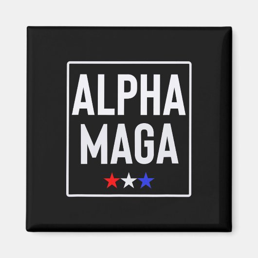 Aimant Conception d'élection Alpha Mega Trump 2024 (Devant)
