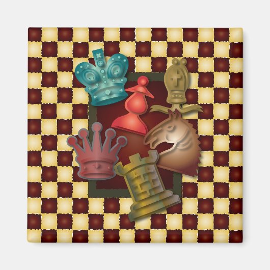 Aimant Conception des échecs King Queen Knight Bishop Paw (Devant)