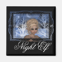 Conception des elfes en hiver de nuit