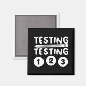 Aimant Conception Des Tests D'Enseignant Pour Hommes Femm (Recto/Verso)