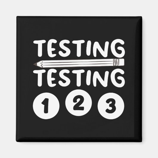 Aimant Conception Des Tests D'Enseignant Pour Hommes Femm (Devant)