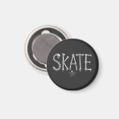 Aimant Conception d'horreur de skate squelette (Recto/Verso)
