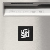 Aimant Conception d'humour de ski Ski drôle Skieur (In Situ (Lave-vaisselle))