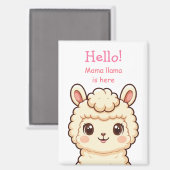 Aimant Conception d'illustration de lama mignon (Recto/Verso)