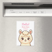 Aimant Conception d'illustration de lama mignon (In Situ (Lave-vaisselle))