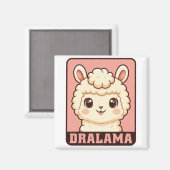 Aimant Conception d'illustration de lama mignon (Recto/Verso)