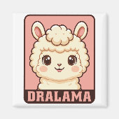 Aimant Conception d'illustration de lama mignon (Devant)
