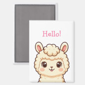 Aimant Conception d'illustration de lama mignon (Recto/Verso)