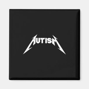 Aimant Conception drôle Autisme Squelette Mème Métal Rock